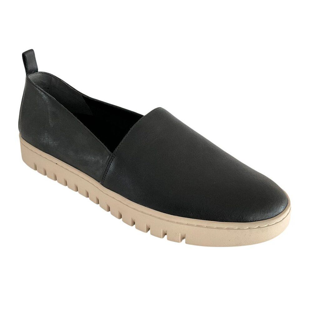 Vionic Leather Platform Loafers Uptown A-line Slip-On Black 13